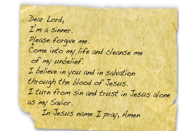 prayer examples hope through salvation